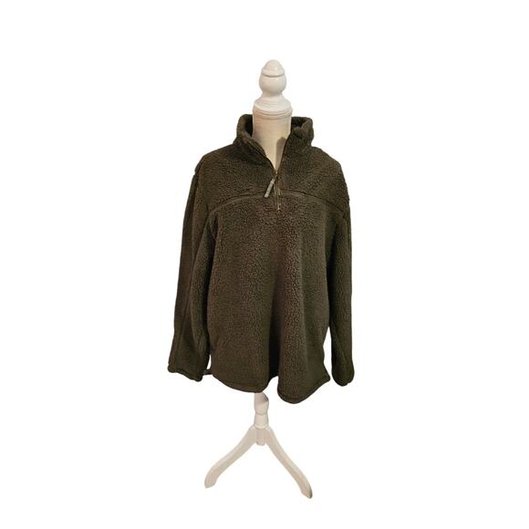 Alpine Sherpa Womens Size L Green Green Pullover Jacket - Picture 1 of 3